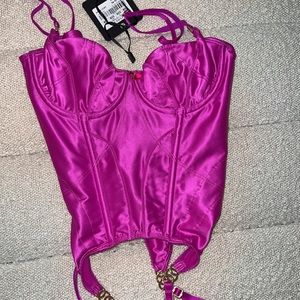 Honey Birdette Indya Bustier- Magenta 32B NWT